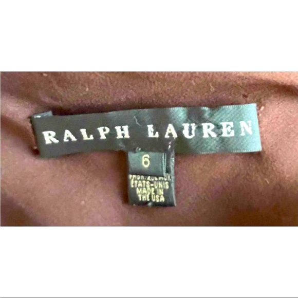 NWT Ralph Lauren Black Label Paisley Brown Silk Dress.  6 - Picture 3 of 4